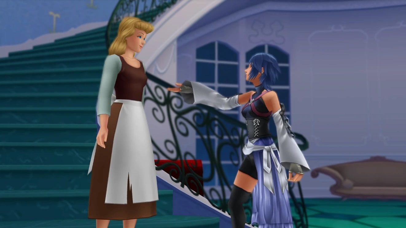 Aqua and Cinderella from Kingdom Hearts.