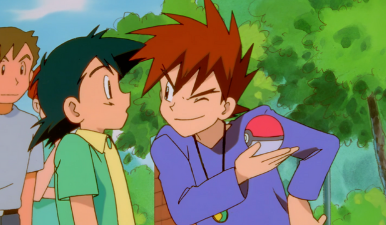 Ash and Gary Oak.