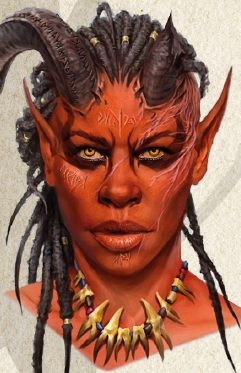 A Beta design for the character Karlach.