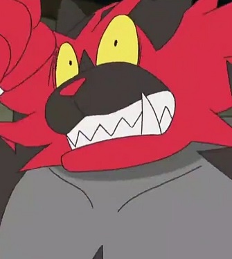 Incineroar making a funny face.