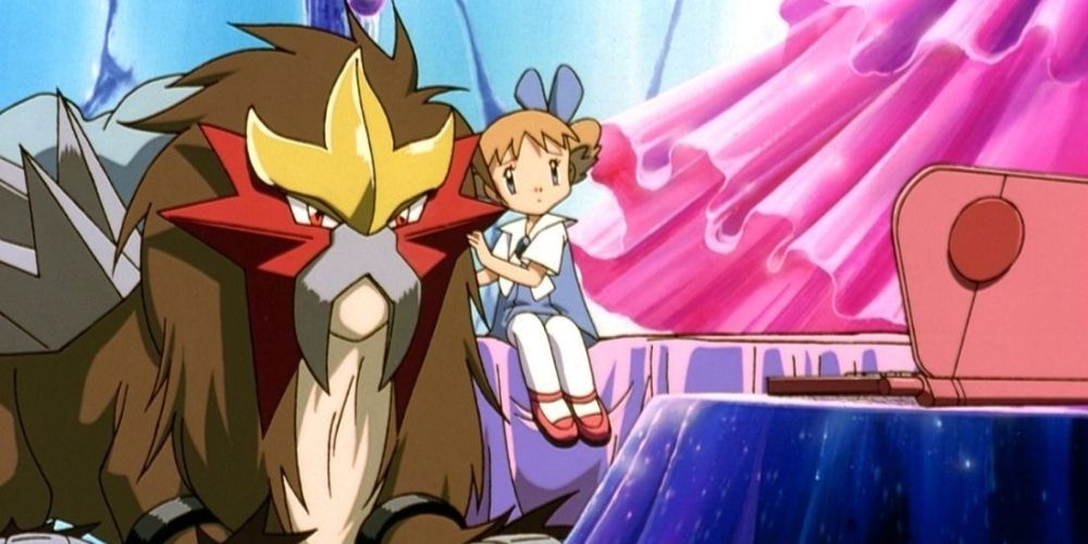 Molly and Entei from the 3rd Pokemon Movie.