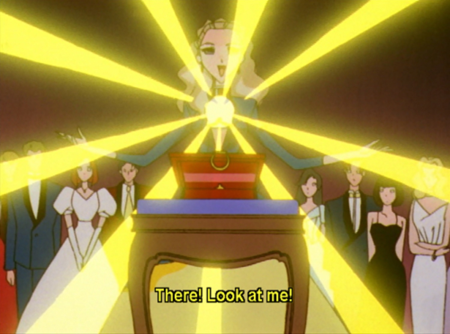 Nanami from Revolutionary Girl Utena, adorning her cowbell for the first time.