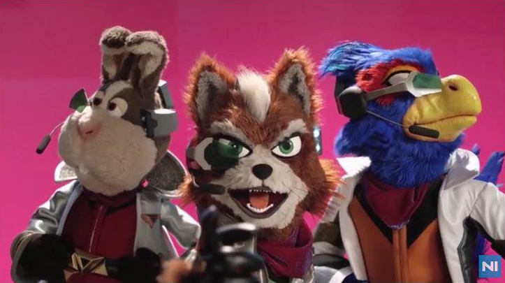 Star Fox and most of the gang as muppets.