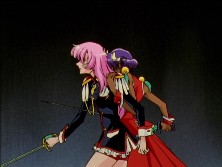 Anthy stabbing Utena in the back.