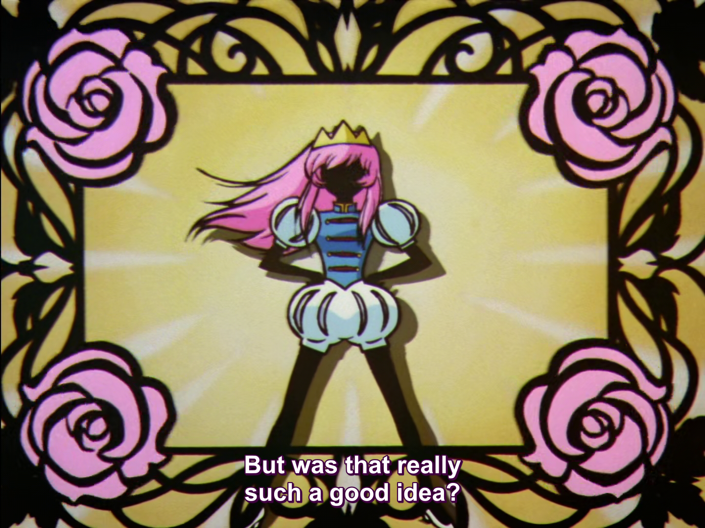 Utena as a prince in her flashback. But was that really such a good idea?